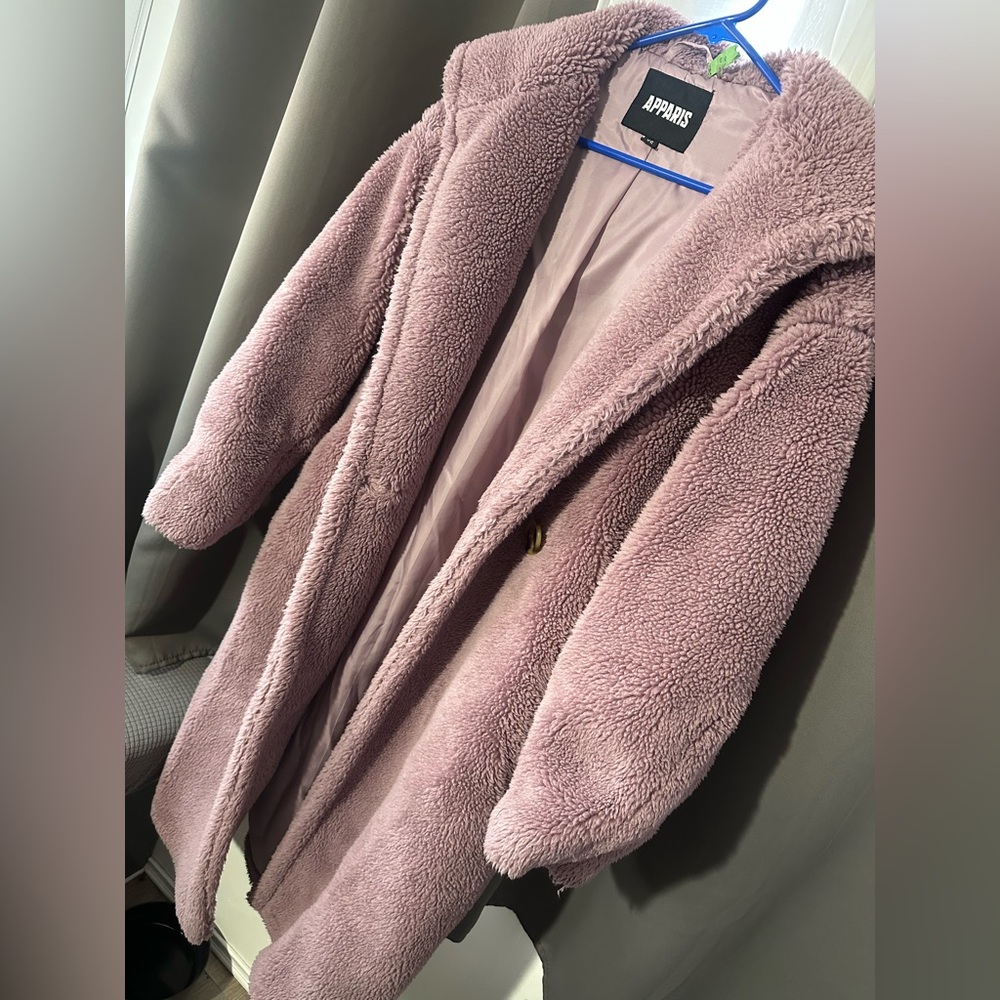Apparis Lavender Faux Fur Coat - Picture 10 of 10